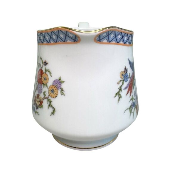 Vtg China Garden Fine China Sugar Bowl w/Lid & Creamer Cup Set Porcelain Japan - Picture 11 of 15